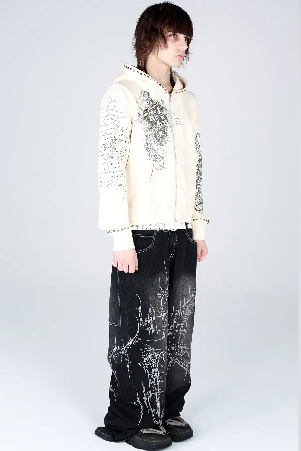 Bone Zip Hoodie - Image 4